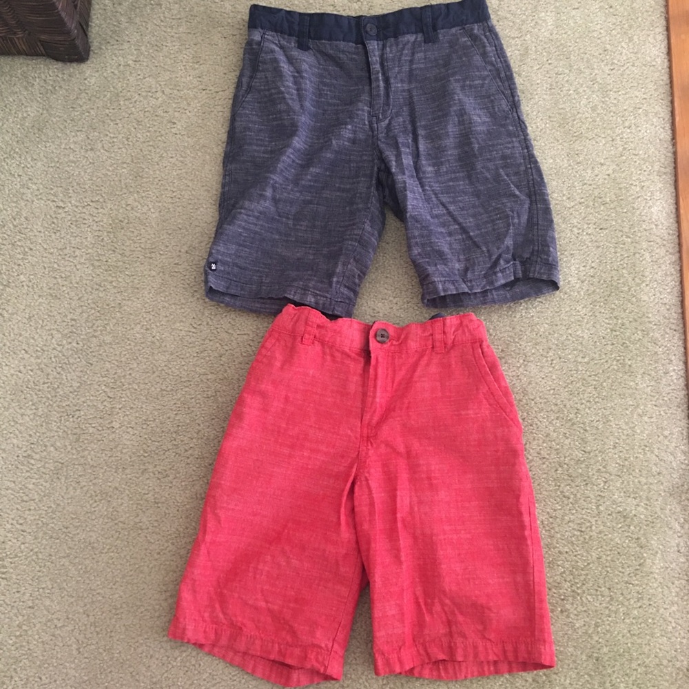 Lot of 2 boys cotton shorts size 12 and 14